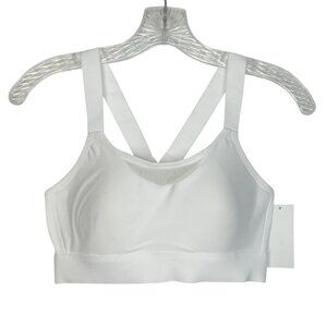 Avia Sports Bra Cross Back Padded Small White New Workout Gym Yoga